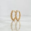 Candongas Baston 3.4gr / 1.7cm / Circones Blancos  Oro Amarillo 18K ©