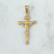 Dije Cruz Cristo 3.6gr / 4cm / Floreada Oro Amarillo 18K
