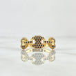 Anillo Anillo Retazo GC 3.55gr / T7 3/4 / Circones Negros Oro Amarillo 18K
