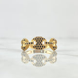 Anillo Anillo Retazo GC 3.55gr / T7 3/4 / Circones Negros Oro Amarillo 18K