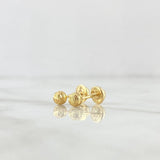 Topos Bola 0.55gr / 4mm Diamantado Lineal Oro Amarillo 18K ©