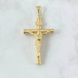 Dije Cruz Cristo 3.05gr / 5.7cm / Baston Liso Oro Amarillo 18K