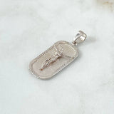 Dije Cristo Placa Texturizada 5.4gr / 5cm / Oro Blanco 18K ©