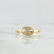 Anillo GC 1.15gr / T7 3/4 / Circones Blancos Oro Amarillo 18K