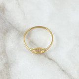 Anillo GC 1.5gr / T8 / Circones Blancos Oro Amarillo 18K *