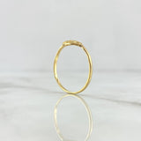 Anillo GC 1.05gr / T6 1/4 / Circones Blancos Oro Amarillo 18K