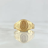Anillo Sello Virgen Milagrosa 1.9gr / T8 / Oro 18K *