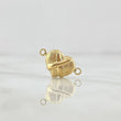 Herraje Corazón Texturizado 0.65gr / 1.7cm / Cruzado Oro Amarillo 18K