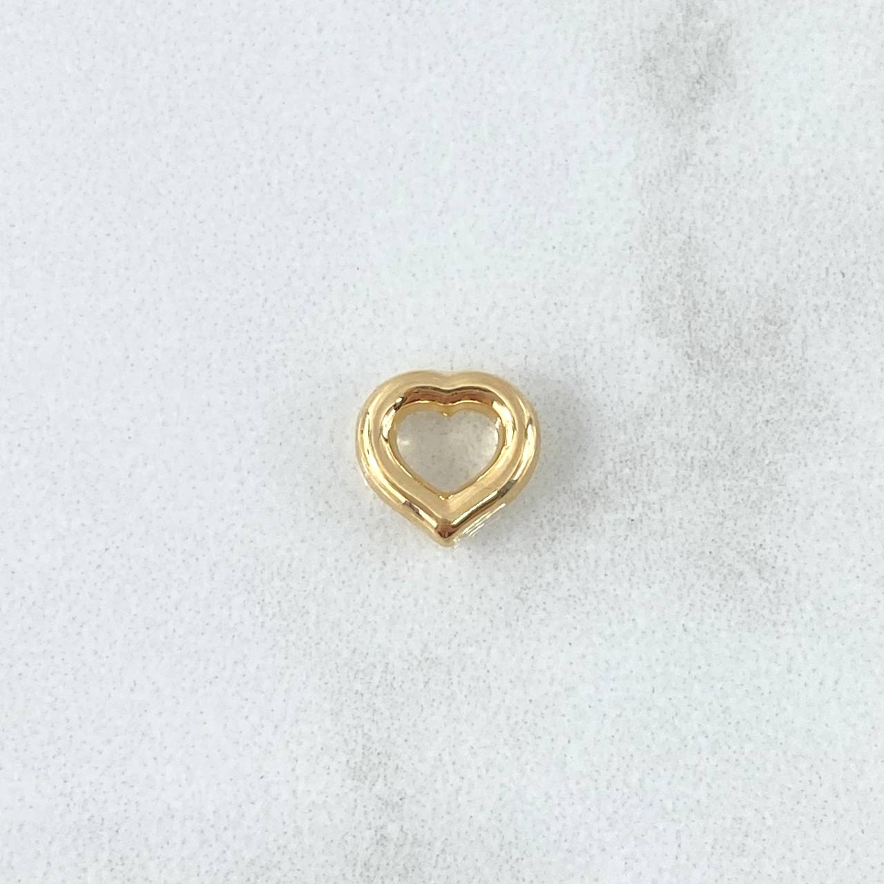 Herraje Corazon 0.3gr / 0.8cm / Silueta Oro Amarillo 18K *