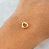 Herraje Corazon 0.3gr / 0.9cm / Silueta Oro Amarillo 18K ©