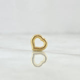 Herraje Corazon 0.3gr / 0.8cm / Silueta Oro Amarillo 18K *