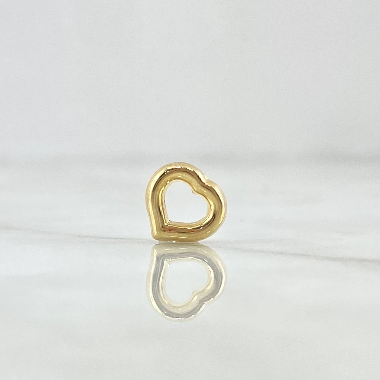 Herraje Corazon 0.3gr / 0.9cm / Silueta Oro Amarillo 18K ©