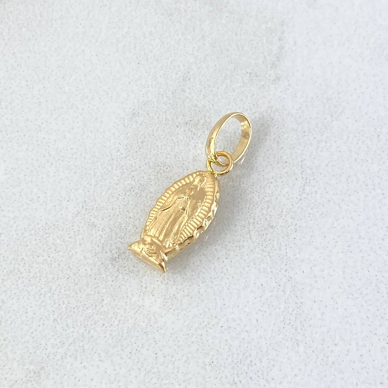 Dije Virgen Guadalupe 0.35gr / 1.7cm / Silueta Delgada Oro Amarillo 18K