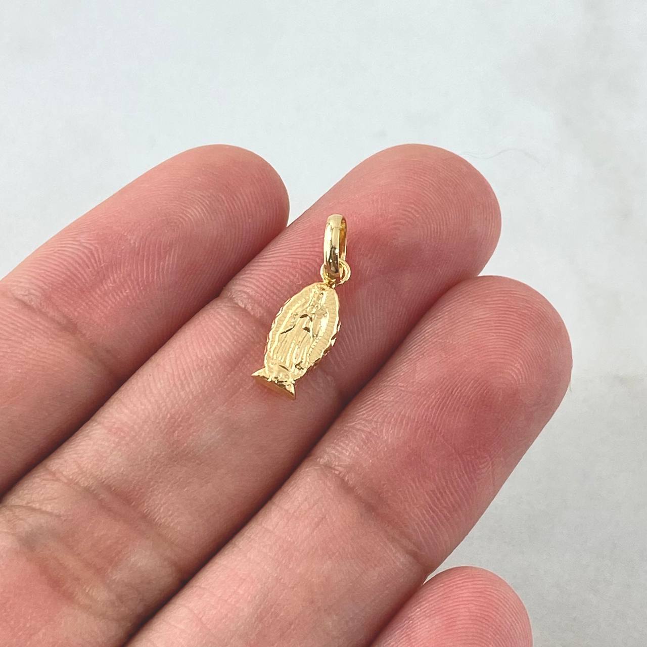 Dije Virgen Guadalupe 0.35gr / 1.7cm / Silueta Delgada Oro Amarillo 18K