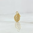 Dije Virgen Guadalupe 0.3gr / 1.5cm / Ovalo Troquelado Oro Amarillo 18K