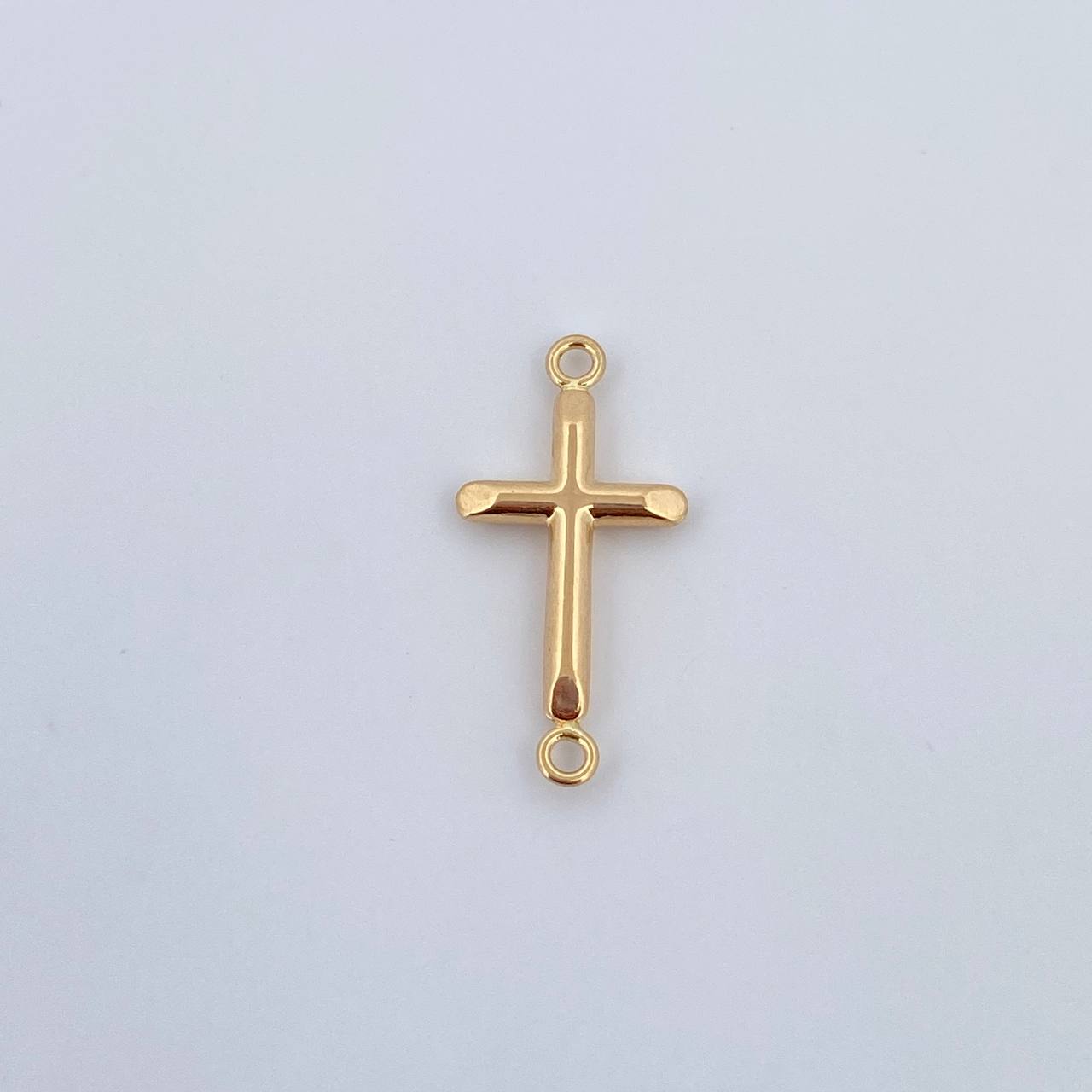 Herraje Cruz 0.5gr / 2.5cm / Troquelado Oro Amarillo 18K &