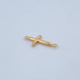Herraje Cruz 0.5gr / 2.5cm / Troquelado Oro Amarillo 18K &