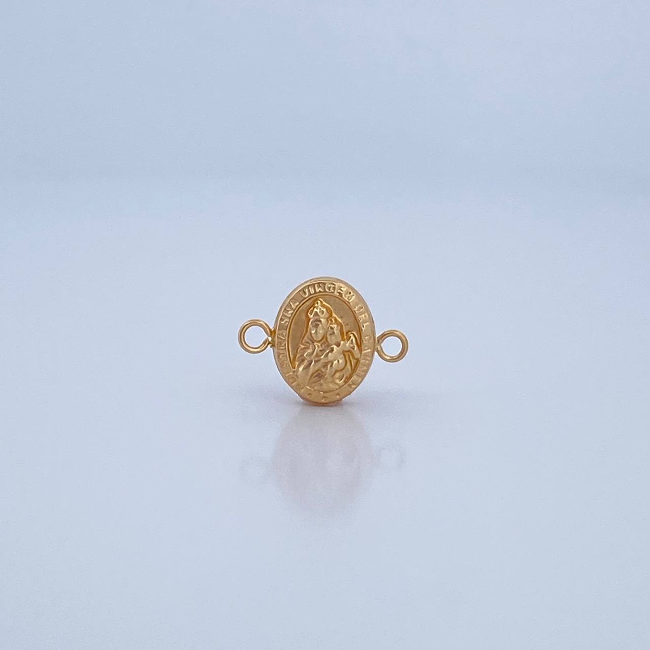 Herraje Virgen Del Carmen 0.45gr / 1.4cm / Troquelado Oro Amarillo 18K &