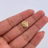 Herraje Virgen Del Carmen 0.45gr / 1.4cm / Troquelado Oro Amarillo 18K &
