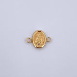 Herraje Sagrado Corazon 0.45gr / 1.4cm / Doble Faz Virgen Del Carmen Troquelado Oro Amarillo 18K &
