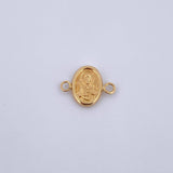 Herraje Sagrado Corazon 0.45gr / 1.4cm / Doble Faz Virgen Del Carmen Troquelado Oro Amarillo 18K &