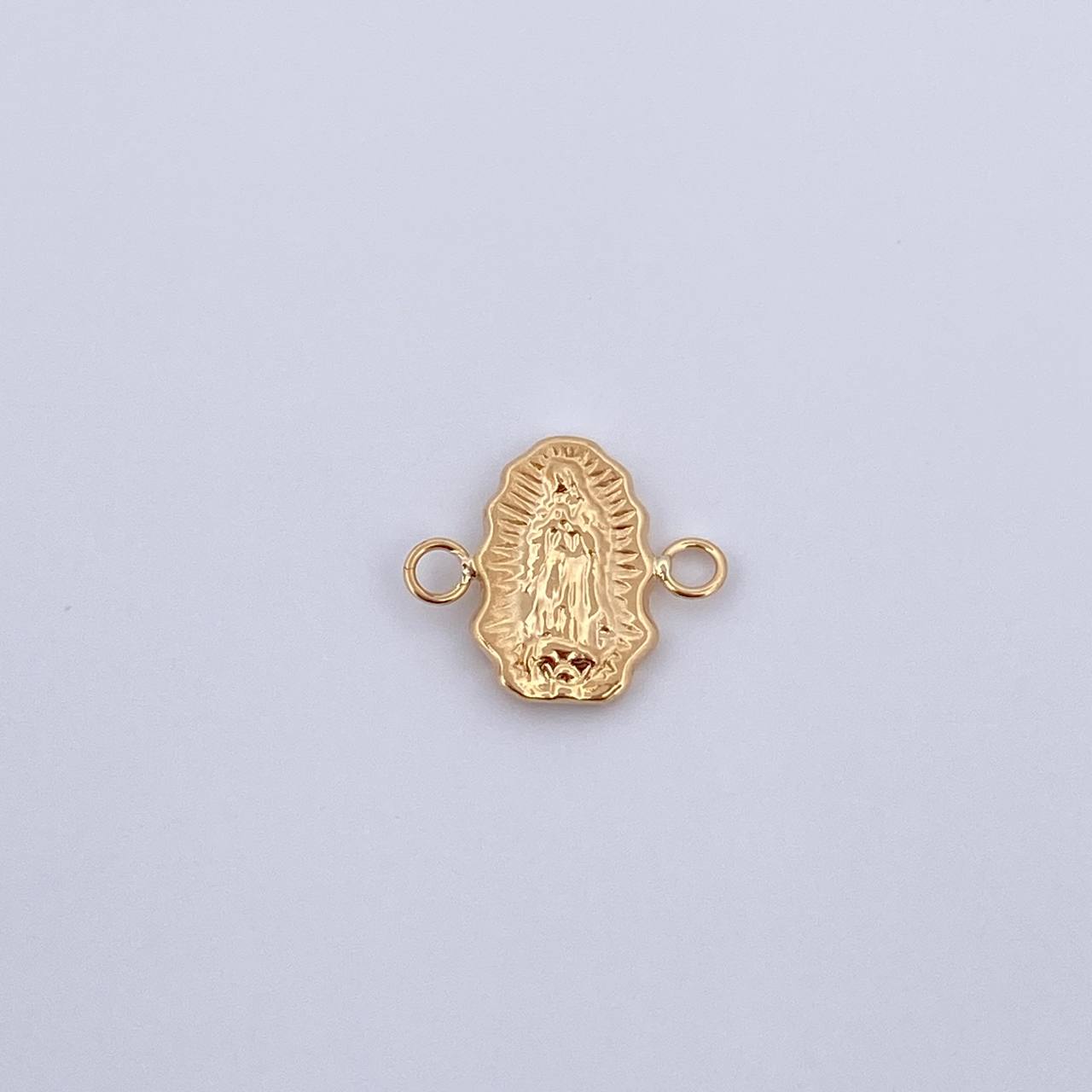 Herraje Silueta Virgen Guadalupe 0.5gr / 1.4cm / Troquelado Oro Amarillo 18K &