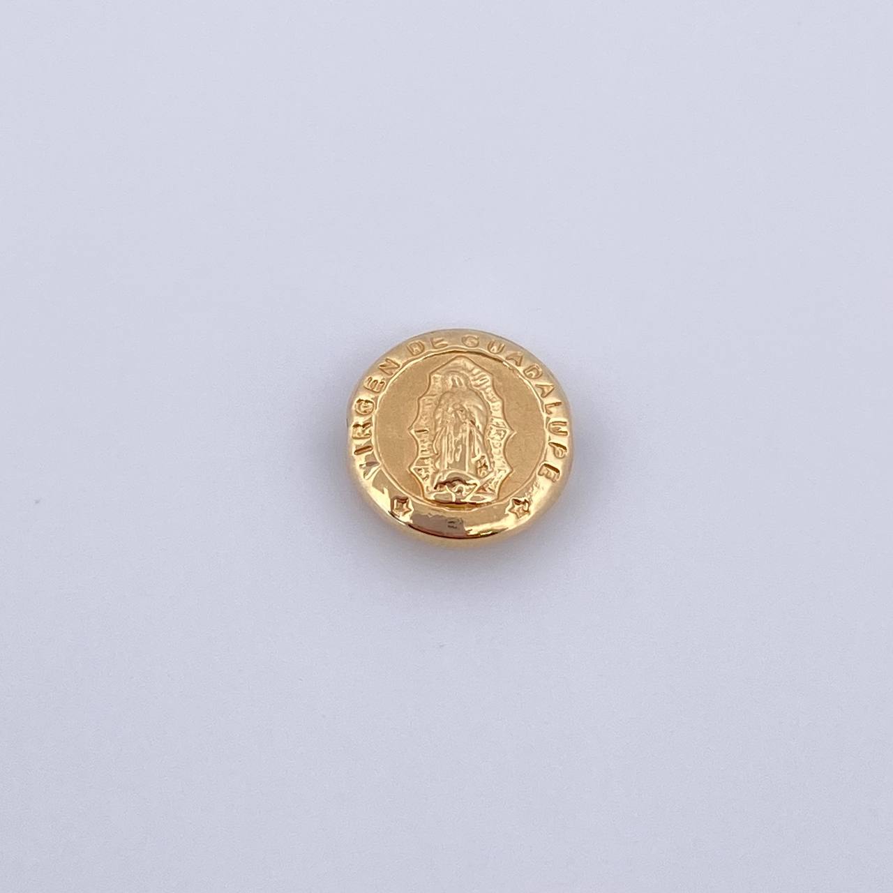 Herraje Virgen Guadalupe 0.65gr / 1.3cm / Tambor Oro Amarillo 18K &