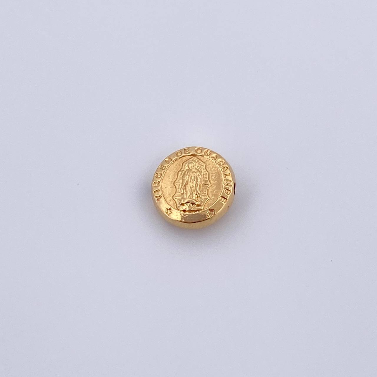Herraje Virgen Guadalupe 0.55gr / 1cm / Tambor Oro Amarillo 18K &