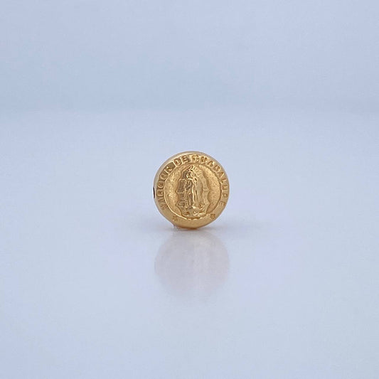Herraje Virgen Guadalupe 0.55gr / 1cm / Tambor Oro Amarillo 18K &