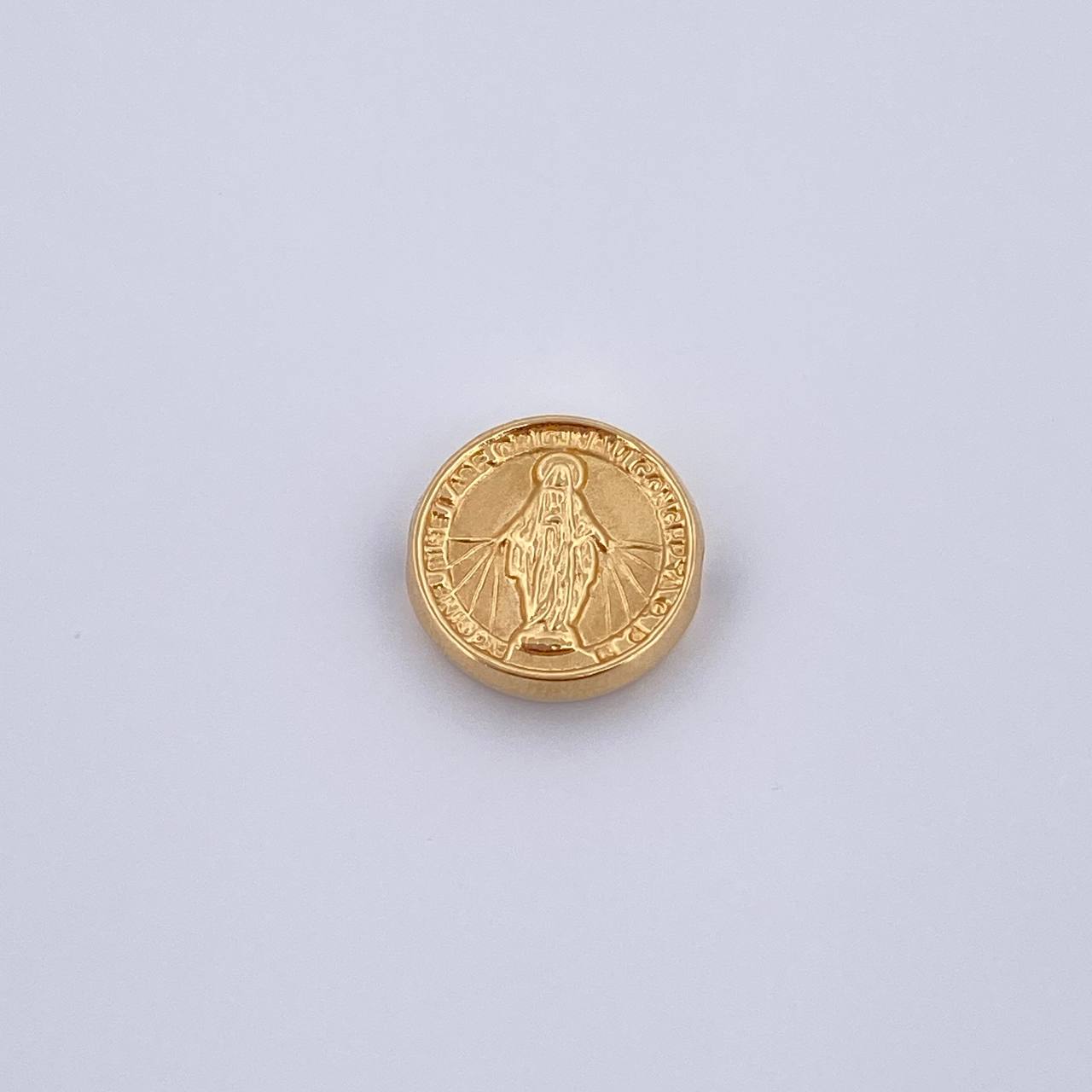 Herraje Virgen Milagrosa 0.75gr / 1.3cm / Tambor Oro Amarillo 18K &