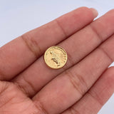 Herraje Virgen Milagrosa 0.75gr / 1.3cm / Tambor Oro Amarillo 18K &