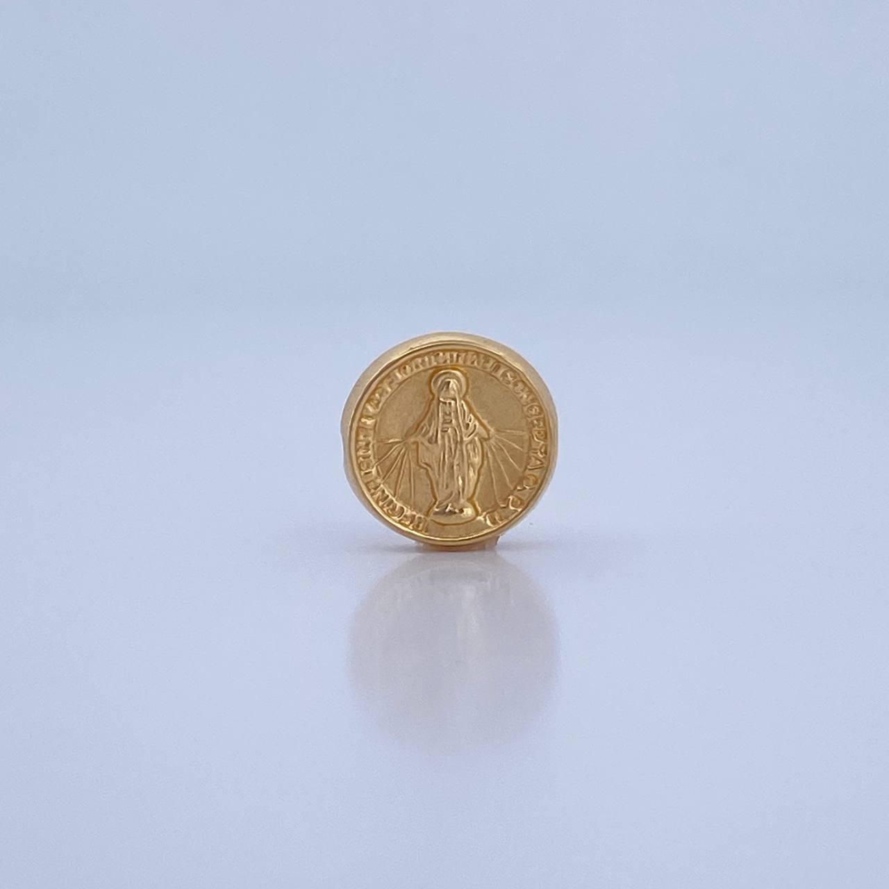 Herraje Virgen Milagrosa 0.75gr / 1.3cm / Tambor Oro Amarillo 18K &