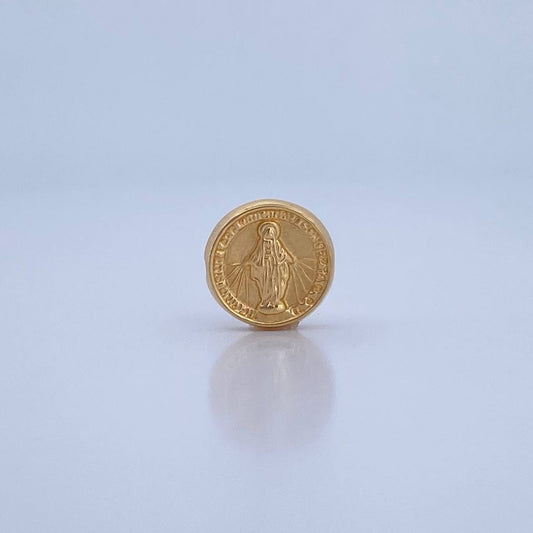 Herraje Virgen Milagrosa 0.75gr / 1.3cm / Tambor Oro Amarillo 18K &
