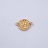 Herraje Virgen Milagrosa 0.85gr / 1.8cm / Troquelado Oro Amarillo 18K &