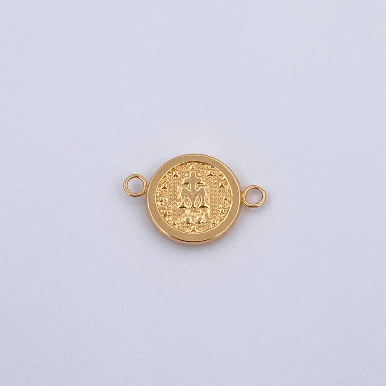 Herraje Virgen Milagrosa 0.8gr / 1.8cm / Troquelado Oro Amarillo 18K &