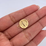 Herraje Virgen Milagrosa 0.8gr / 1.8cm / Troquelado Oro Amarillo 18K &