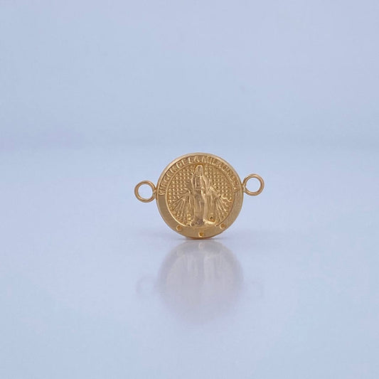 Herraje Virgen Milagrosa 0.8gr / 1.8cm / Troquelado Oro Amarillo 18K &