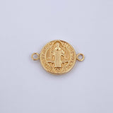 Herraje San Benito 1.3gr / 2.3cm / Troquelado Oro Amarillo 18K &