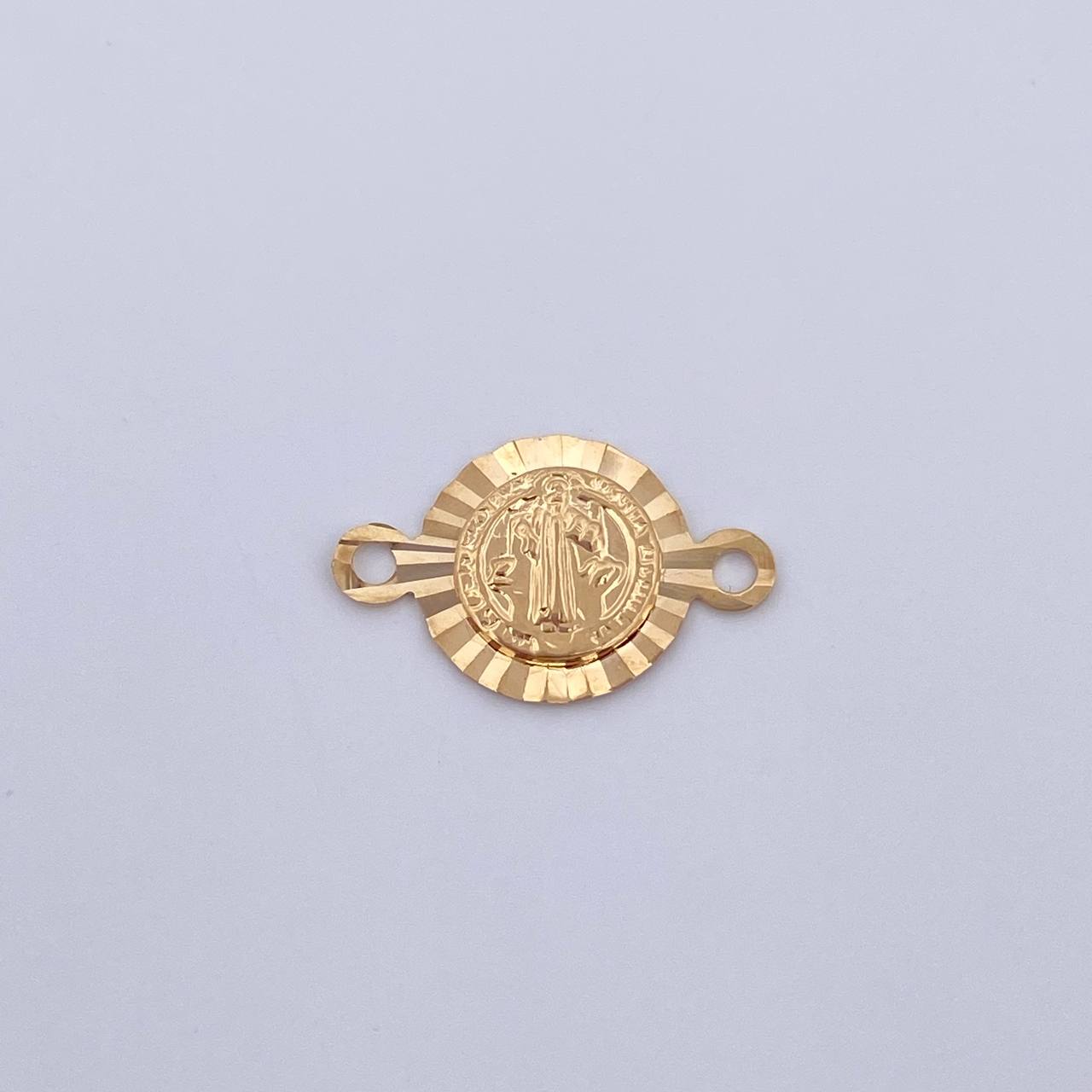 Herraje San Benito 0.9gr / 1.8cm / Diamantado Oro Amarillo 18K &