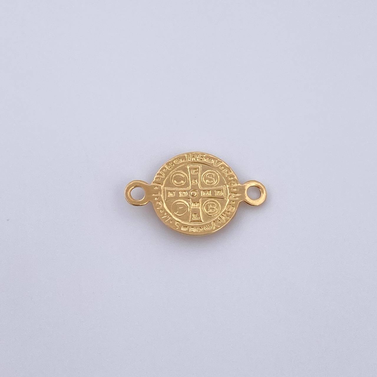 Herraje San Benito 0.9gr / 1.8cm / Diamantado Oro Amarillo 18K &