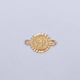 Herraje San Benito 1.15gr / 2cm / Diamantado Oro Amarillo 18K