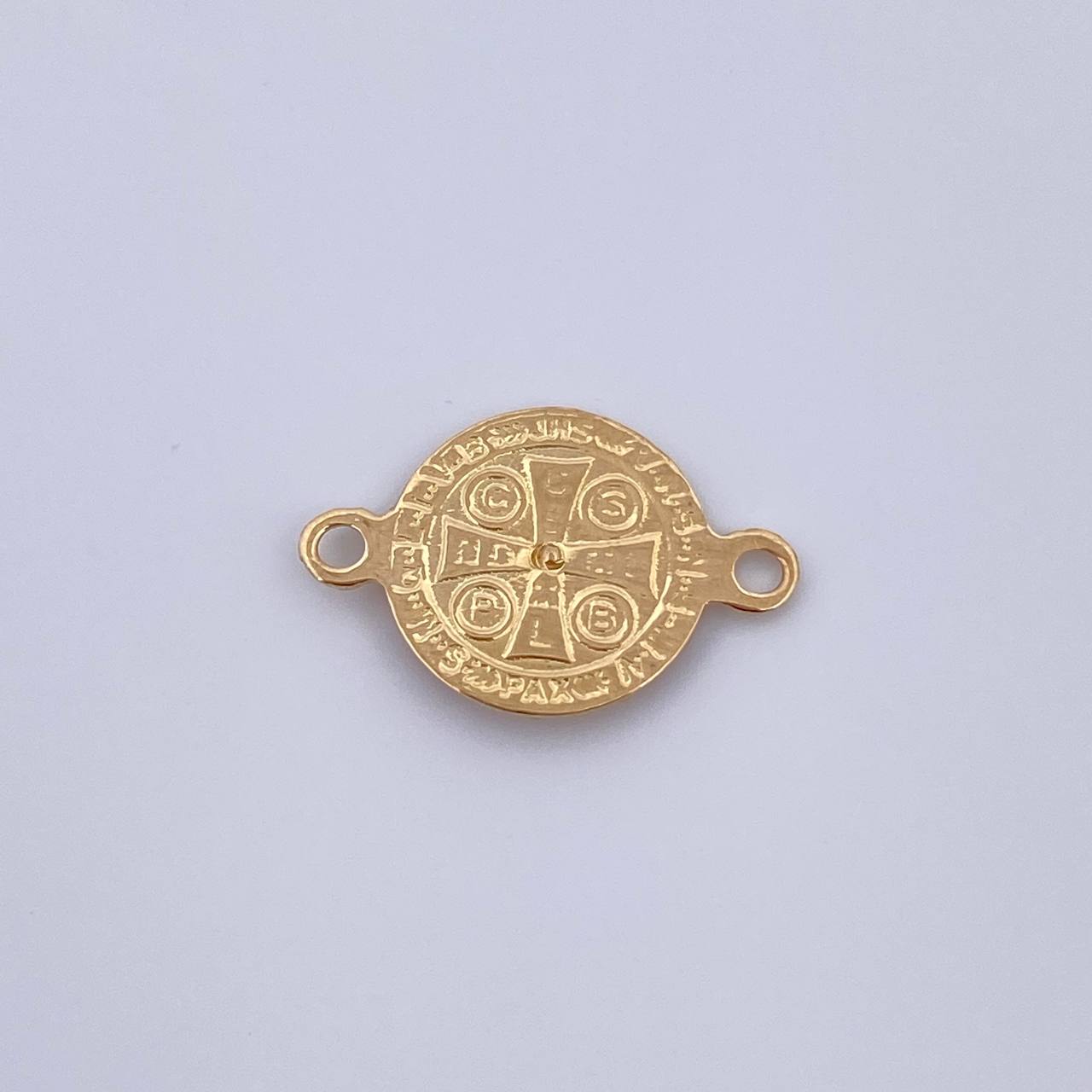 Herraje San Benito 1.15gr / 2cm / Diamantado Oro Amarillo 18K