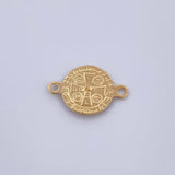 Herraje San Benito 1.15gr / 2cm / Diamantado Oro Amarillo 18K