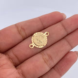 Herraje San Benito 1.15gr / 2cm / Diamantado Oro Amarillo 18K