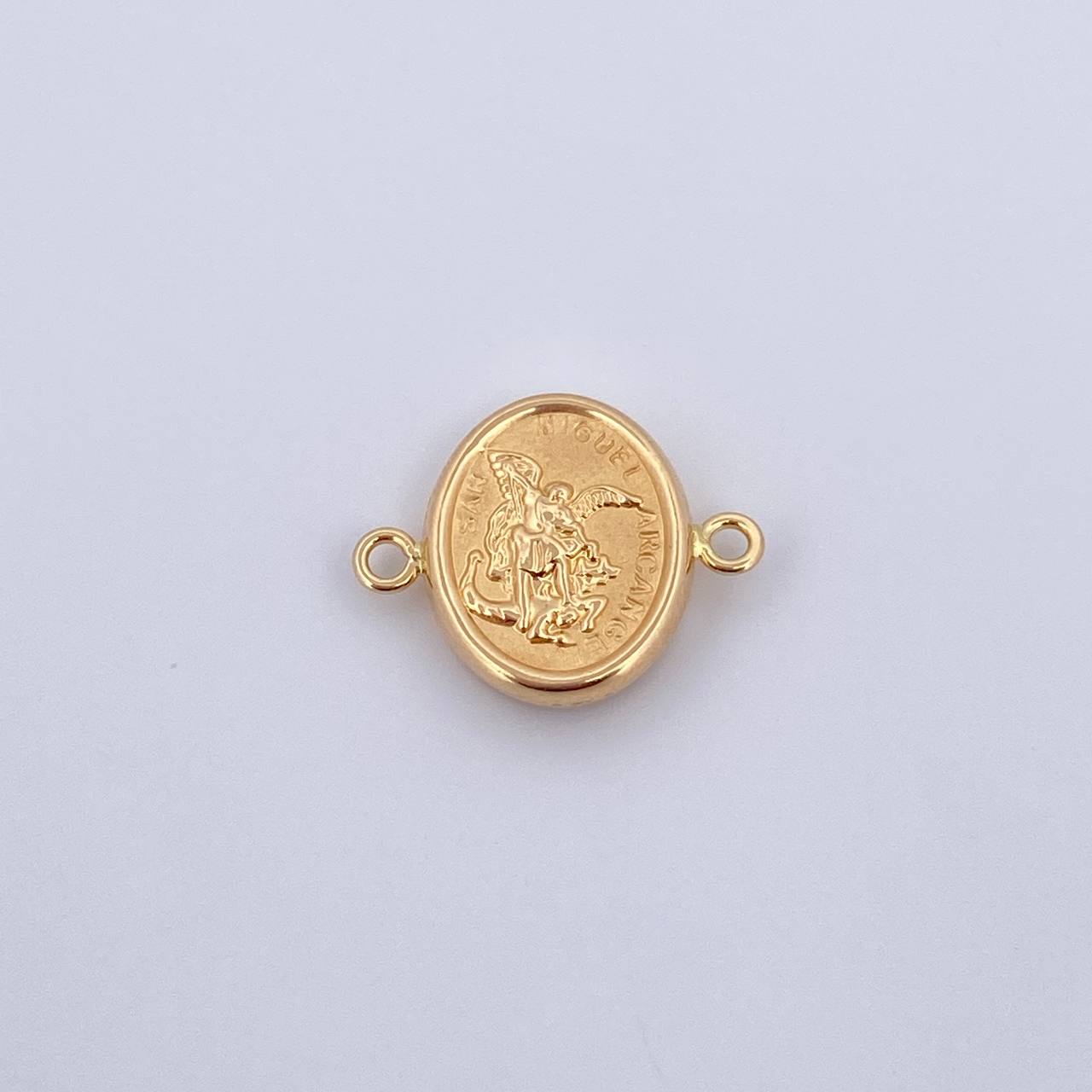 Herraje San Miguel Arcangel 1.05gr / 2cm / Troquelado Oro Amarillo 18K &