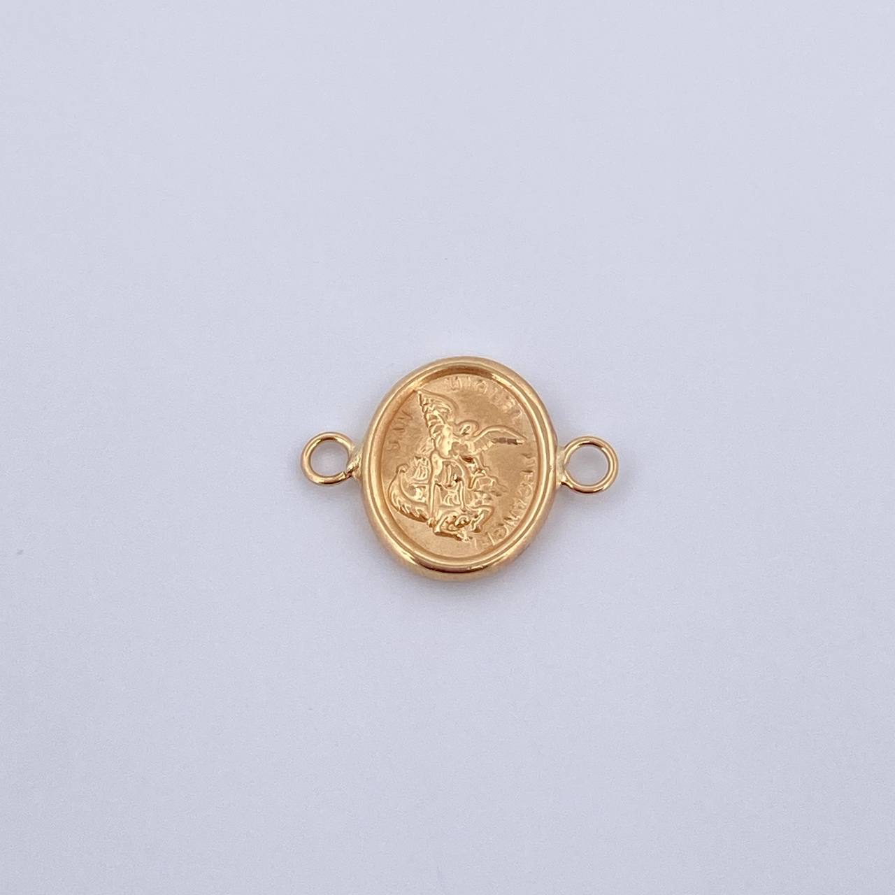 Herraje San Miguel Arcangel 0.9gr / 1.5cm / Troquelado Oro Amarillo 18K &