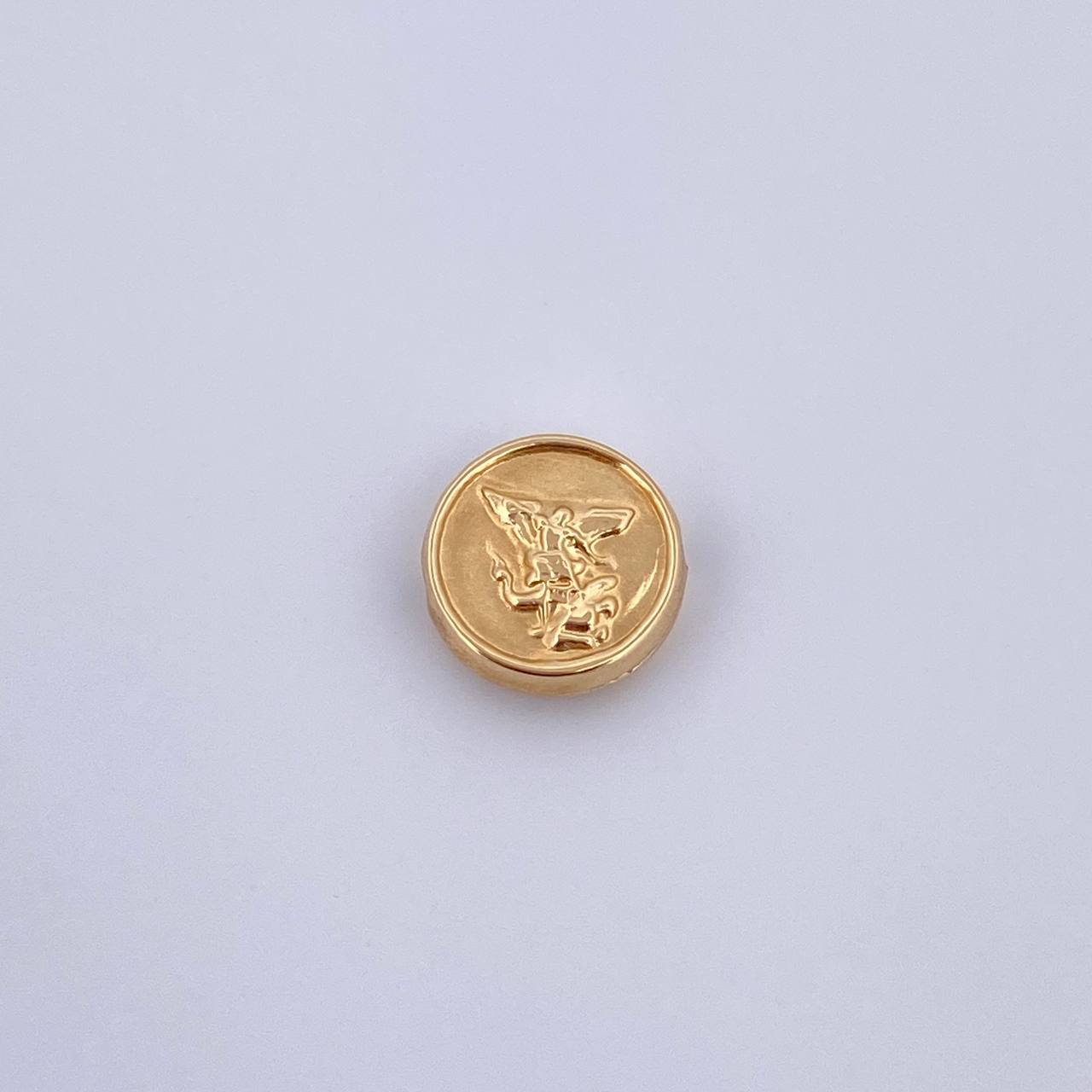 Herraje San Miguel Arcangel 0.5gr / 1cm / Tambor Oro Amarillo 18K &