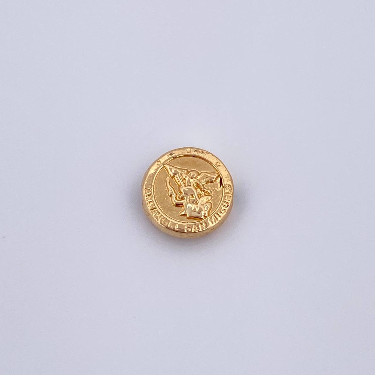 Herraje San Miguel Arcangel 0.4gr / 1cm / Tambor Oro Amarillo 18K &