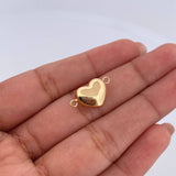 Herraje Corazon 0.75gr / 1.7cm / Soplado Oro Amarillo 18K &