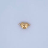 Herraje Corazon 0.75gr / 1.7cm / Soplado Oro Amarillo 18K &